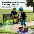 Hover Off Road Board Electric Scooter with LED Lights & 400W Motor, Kids Scooter with 9MPH Max Speed, Electric Scooter with Bluetooth Speakers, Tcdjtc Self-Balance Scooter for Kids