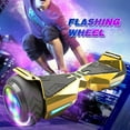 Tcdjtc Flash Wheel Hoverboard 6" Bluetooth Speaker with LED Light Self Balancing Wheel Electric Scooter