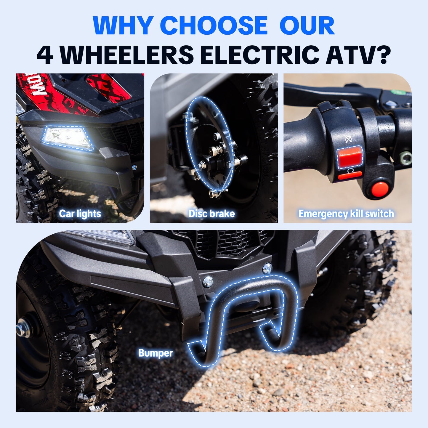 QEASET 36V Battery-Powered Off-Road Ride-On Buggy – Parent-Lock 2-Speed, 10-Mile Range, Grass & Dirt Ready,Red