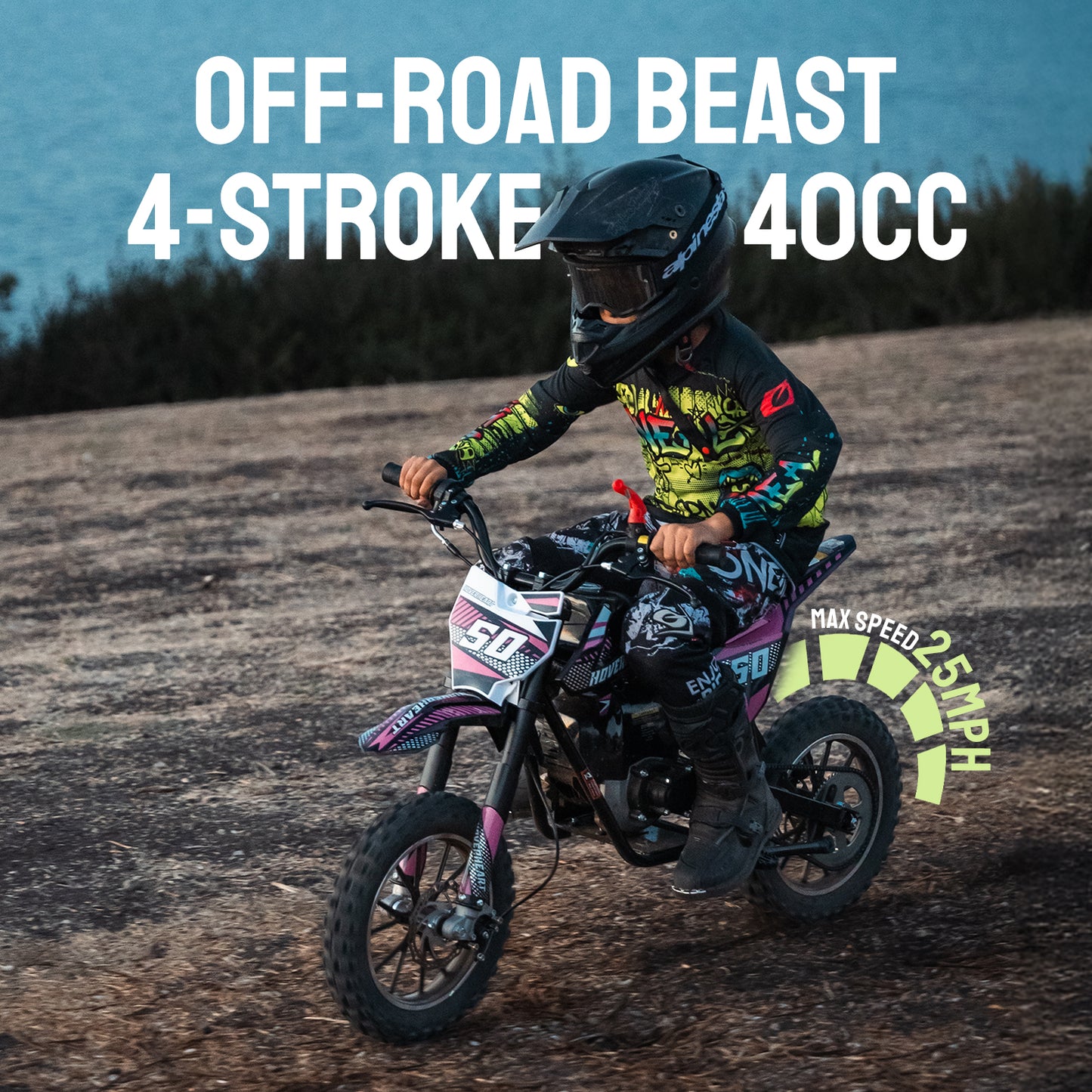 Hoverheart Gas Dirt Bike DB4S004 50cc 4-Stroke Gas Powered Mini Bike