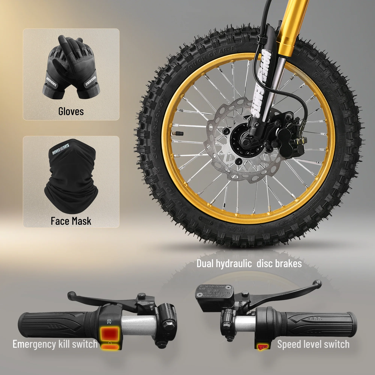 Aoemoe 48V Electric Dirt Bike 3000W (Peak Power)55km/h(White)
