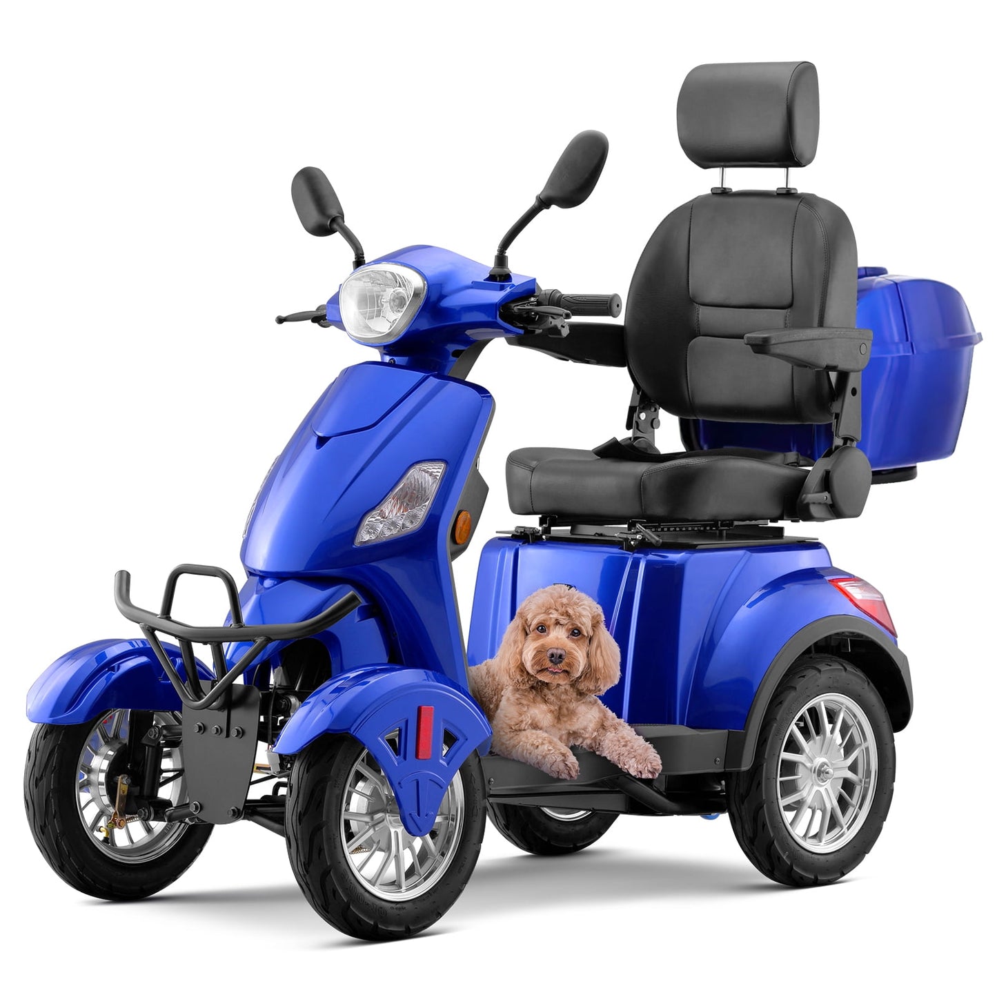 SKRT Electric Large 4 Wheel Mobility Scooters, Heavy Duty Wheelchair Device, 400 LBS Capacity for Seniors & Adults, Speed Adjust, Remote Key, Assembled In US, Receive Ready to Ride