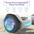 Tcdjtc Self Balancing Scooter with Bluetooth Speaker and LED Lights, Dual Motor Scooter, 6.5" Tires
