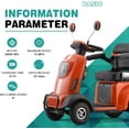 Tcdjtc Mobility Scooters for Seniors & Adult, Off Road Disability Scooter with 400lbs Capacity, Motorized Scooter for Seniors with Rear Trunk, Powered Mobility Scooters 25 Miles 3-Speed Long Range