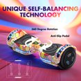 Electric Scooter with Bluetooth Speakers, Hover Off Road Board Electric Scooter with LED Lights & 400W Motor, Kids Scooter with 9MPH Max Speed, Tcdjtc Self-Balance Scooter for Kids