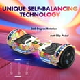 Electric Scooter with Bluetooth Speakers, Hover Off Road Board Electric Scooter with LED Lights & 400W Motor, Kids Scooter with 9MPH Max Speed, Tcdjtc Self-Balance Scooter for Kids