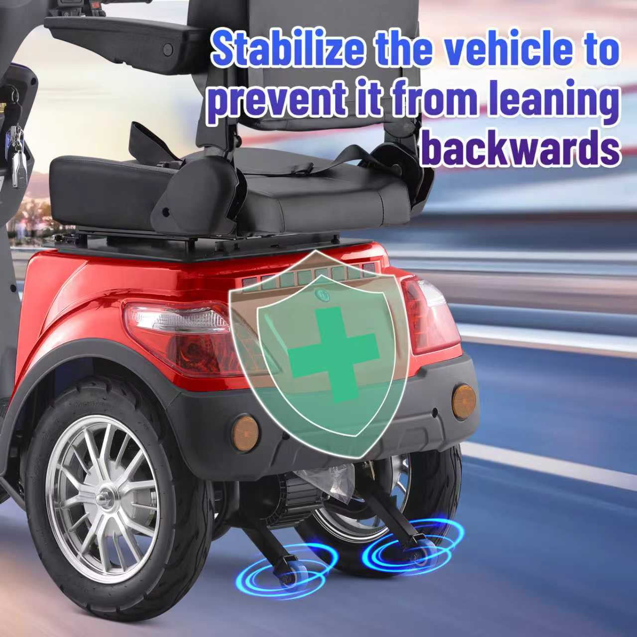 SKRT Electric Large 4 Wheel Mobility Scooters, Heavy Duty Wheelchair Device, 400 LBS Capacity for Seniors & Adults, Speed Adjust, Remote Key, Assembled In US, Receive Ready to Ride