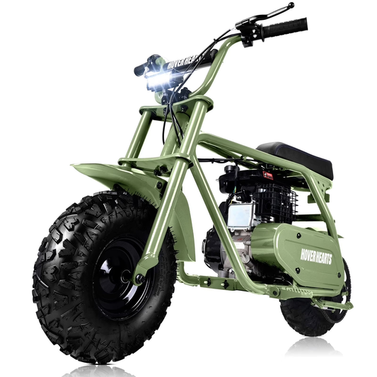 Aoemoe 99CC MB001 Gasoline Mini Dirt Bike,4-Stroke 18MPH Off Road Motorcycle, Weight Support Up to 165 LBS - Army green