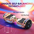 Electric Scooter with Bluetooth Speakers, Hover Off Road Board Electric Scooter with LED Lights & 400W Motor, Kids Scooter with 9MPH Max Speed, Tcdjtc Self-Balance Scooter for Kids
