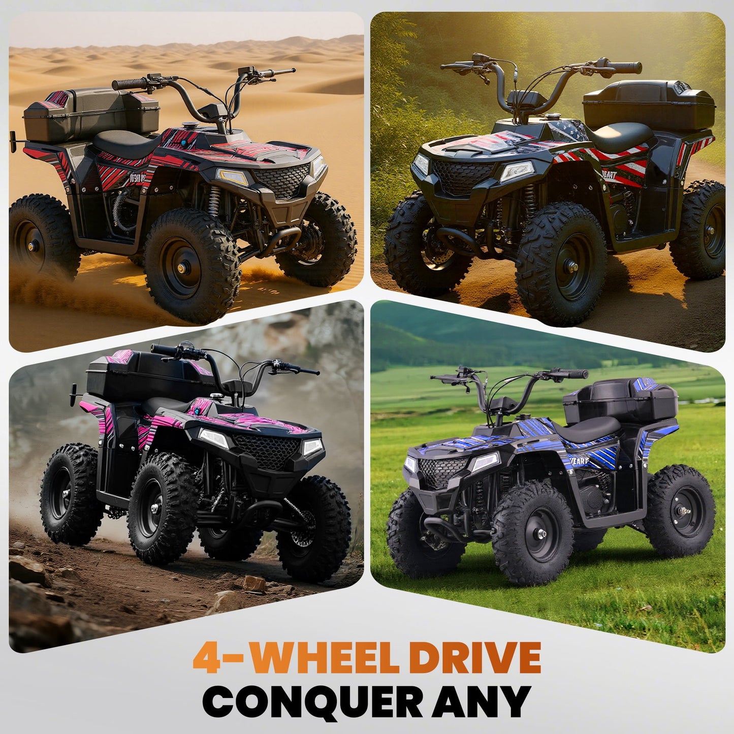 Pescroa 40CC 4-Stroke Ride-On, Gas Ride-On, Gas Ride-On with 15.5 MPH Max Speed, Dual Spring Suspension, Ride-On with 25 Miles Max Range