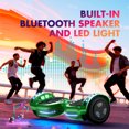 Electric Scooter with Bluetooth Speakers, Hover Off Road Board Electric Scooter with LED Lights & 400W Motor, Kids Scooter with 9MPH Max Speed, Tcdjtc Self-Balance Scooter for Kids
