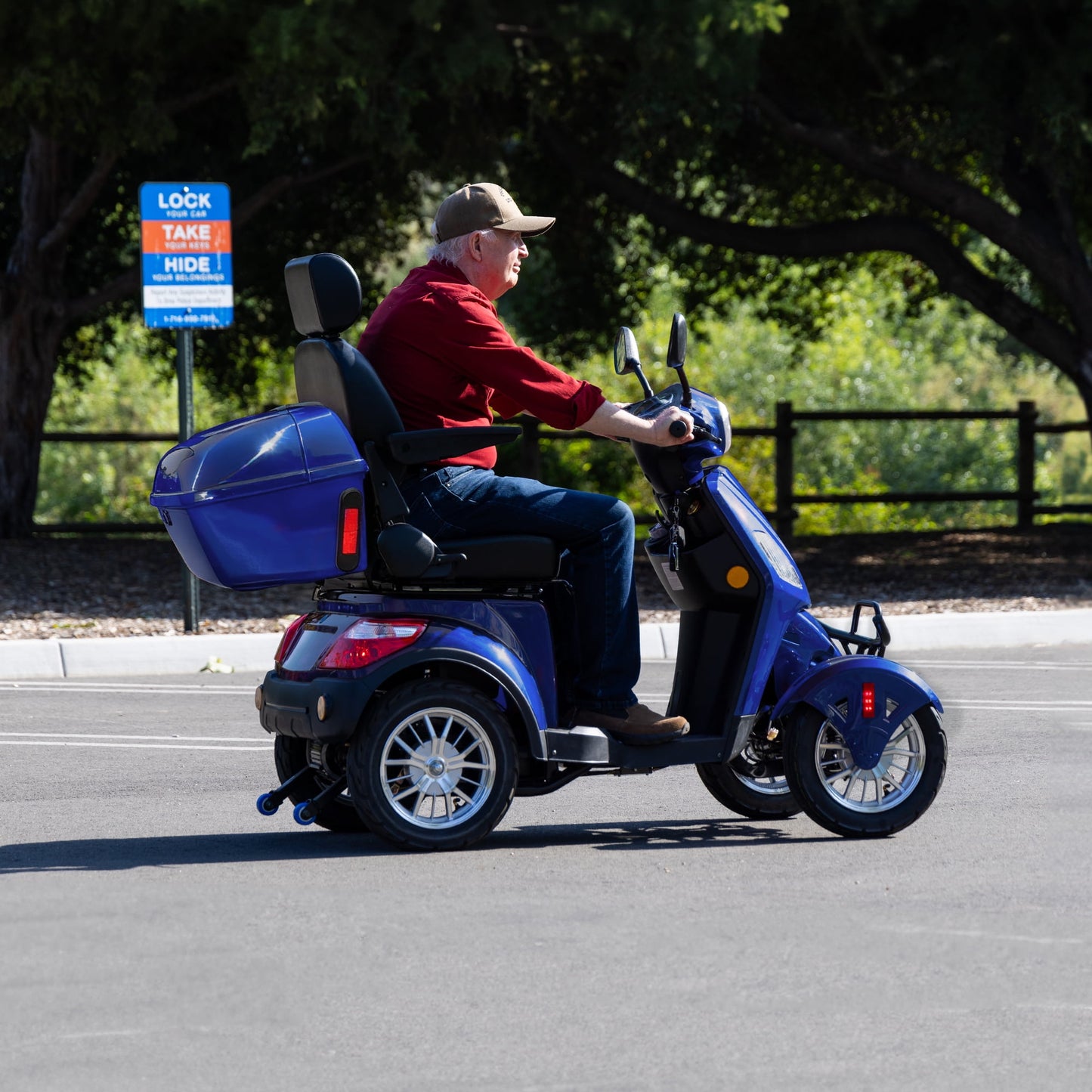 Upgrade Heavy Duty 4 Wheel Mobility Scooters for Seniors & Adults 500lbs Capacity,Arshin 800W All Terrain Fast Mobility Scooter for Travel,Electric Powered Chair,25 Miles Rang,Remote Key(Blue)