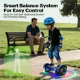 Tcdjtc Hover Self-Balance Scooter for Kids Board, Off Road Electric Scooter with LED Lights & 400W Motor, Electric Scooter with Bluetooth Speakers, Kids Scooter with 9MPH Max Speed