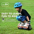 Electric Scooter with Bluetooth Speakers, Hover Off Road Board Electric Scooter with LED Lights & 400W Motor, Kids Scooter with 9MPH Max Speed, Tcdjtc Self-Balance Scooter for Kids
