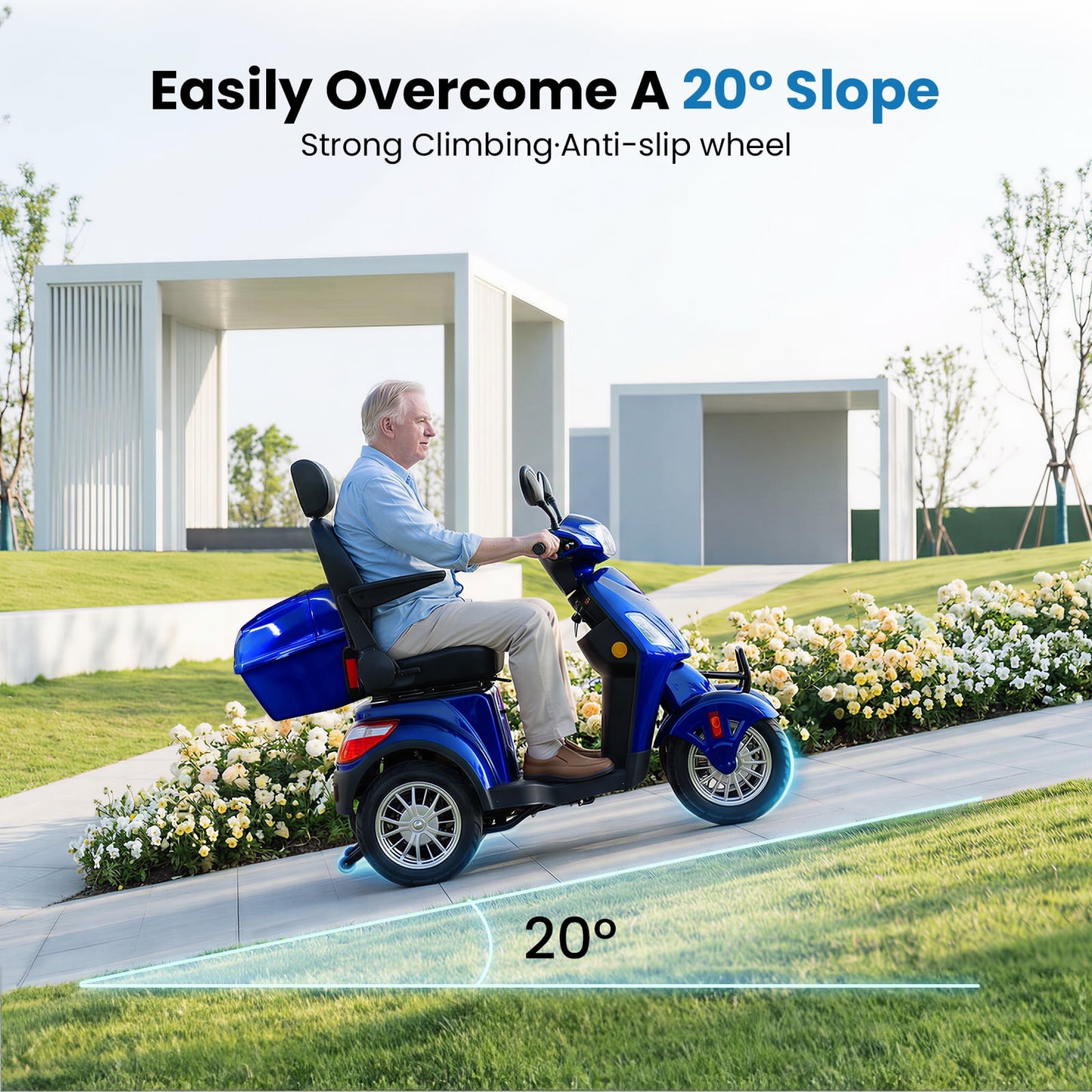 Mosta 4 Wheel Mobility Scooters for Seniors, Adult Scooter with 800W Motor, Heavy Duty Electric Scooter with 500 lb Capacity, 25 Miles Long Range