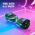 Hover Off Road Board Electric Scooter with LED Lights & 400W Motor, Kids Scooter with 9MPH Max Speed, Electric Scooter with Bluetooth Speakers, Tcdjtc Self-Balance Scooter for Kids