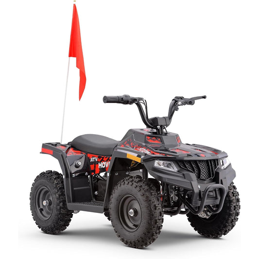 36V Electric 500W Motor 4-Wheeler with Front & Rear Suspension, IVFJFV Electric 4-wheel Off-Road Tires & Safety Flag & LED Headlights,Power Ride on Car for Age 8-14