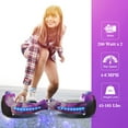 Tcdjtc Self-Balance Scooter for Kids, Kids Scooter with 9MPH Max Speed, Electric Scooter with Bluetooth Speakers, Hover Off Road Board Electric Scooter with LED Lights & 400W Motor