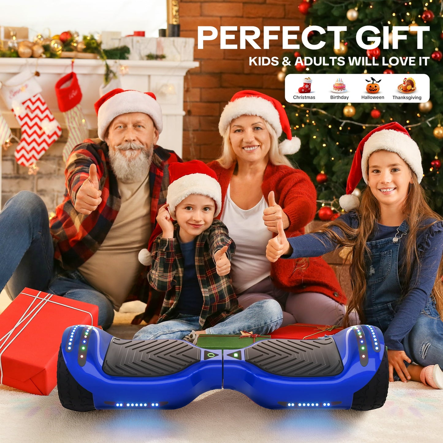 MOSTA Electric Hoverboard with New Version Bluetooth Hover Board, Chrome and Design Color Self-Balance Electric Scooter