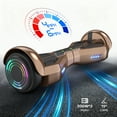 Tcdjtc Hover Self-Balance Scooter for Kids Board, Off Road Electric Scooter with LED Lights & 400W Motor, Electric Scooter with Bluetooth Speakers, Kids Scooter with 9MPH Max Speed