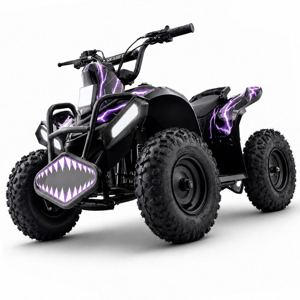39cc Teen Gas ATV, Gas Powered 4 Wheeler for Teens 16+, 4-Stroke Beginner ATV, Up to 15 MPH, Adjustable Speed, Safety Switches, Front & Rear Brake - Purple