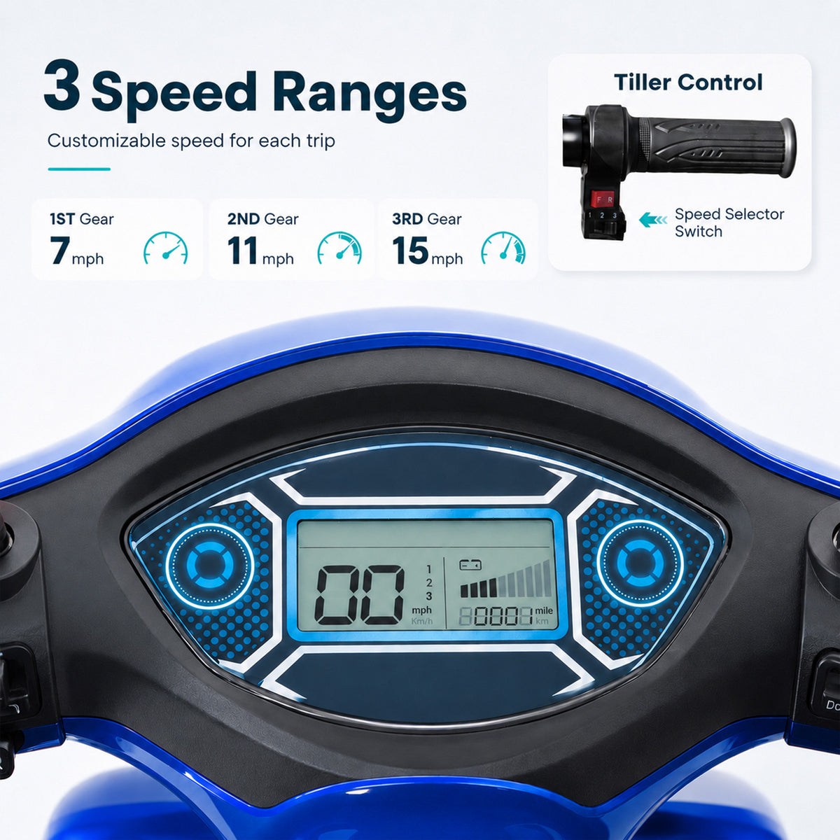 LiltJan Electric Mobility Scooter for Adults Seniors, Heavy Duty 4 Wheel All Terrain Scooter with 800W Brushless Motor, 500 lbs Capacity, 31 Miles Range, 15 MPH Adjustable Speed, Full Suspension