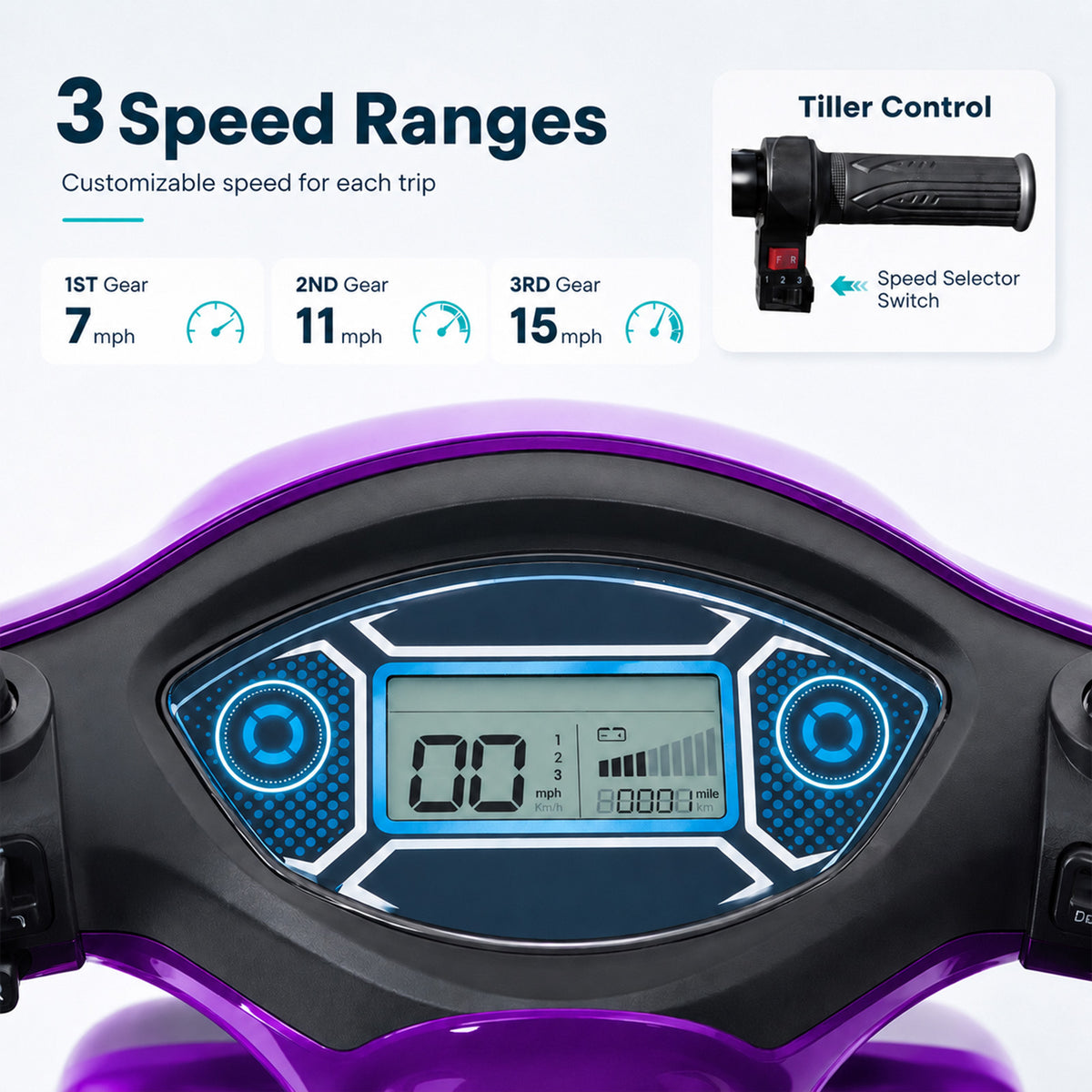 LiltJan Electric Mobility Scooter for Adults Seniors, Heavy Duty 4 Wheel All Terrain Scooter with 800W Brushless Motor, 500 lbs Capacity, 31 Miles Range, 15 MPH Adjustable Speed, Full Suspension