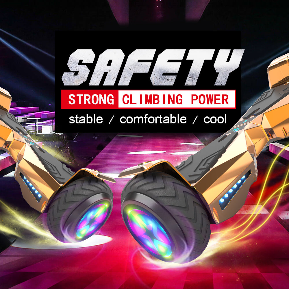 MOSTA All Terrain Self-Balance Scoote ,Electric Scooter Board for Kids & Adults with Bluetooth and Led Lights,6.5 inch,165 lbs capacity Perfect Gift