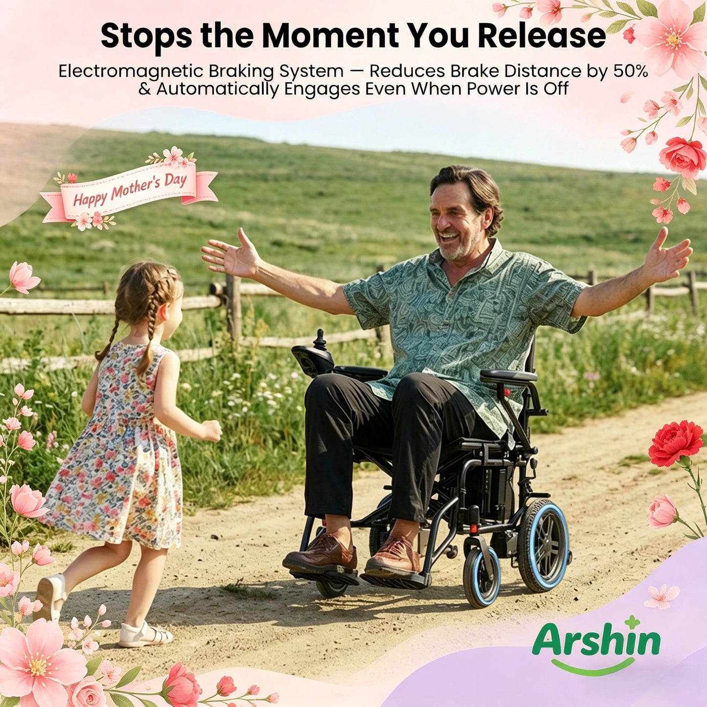 Electric Wheelchair for Adults,20+ Miles,360°Joystick,Gift for Mom on Mother's Day