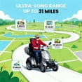 Tcdjtc 4 Wheel Mobility Scooters for Seniors, Adult Scooter with 800W Motor, Motorized Scooter for Adults, Heavy Duty Electric Scooter with 500 lb Capacity, 31 Miles Long Range, Instructions Included