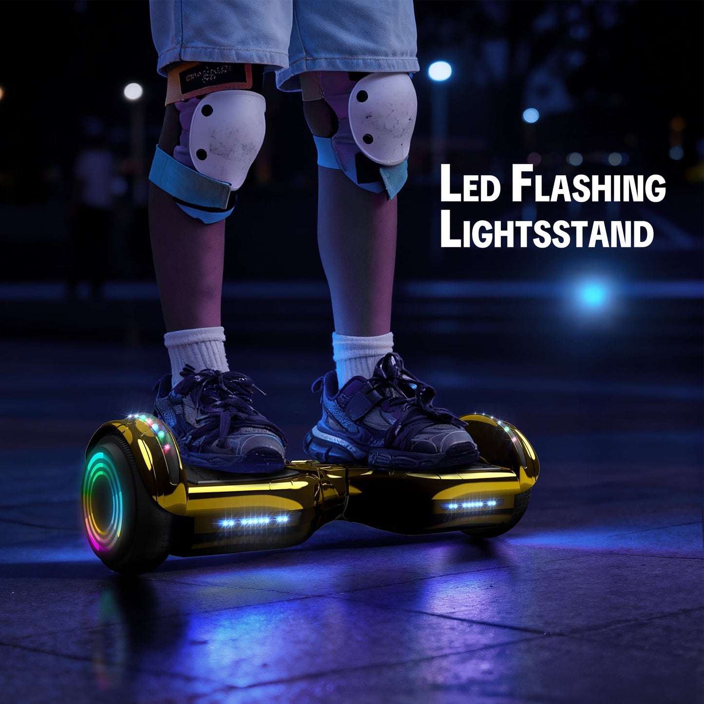 Mosta Hover Electric Scooter Board for Kids & Adults, 9 mph & 9 Miles All Terrain Self-Balance Scooter with Bluetooth and Led Lights,6.5 inch,165 lbs capacity,LED Light,Perfect Gift