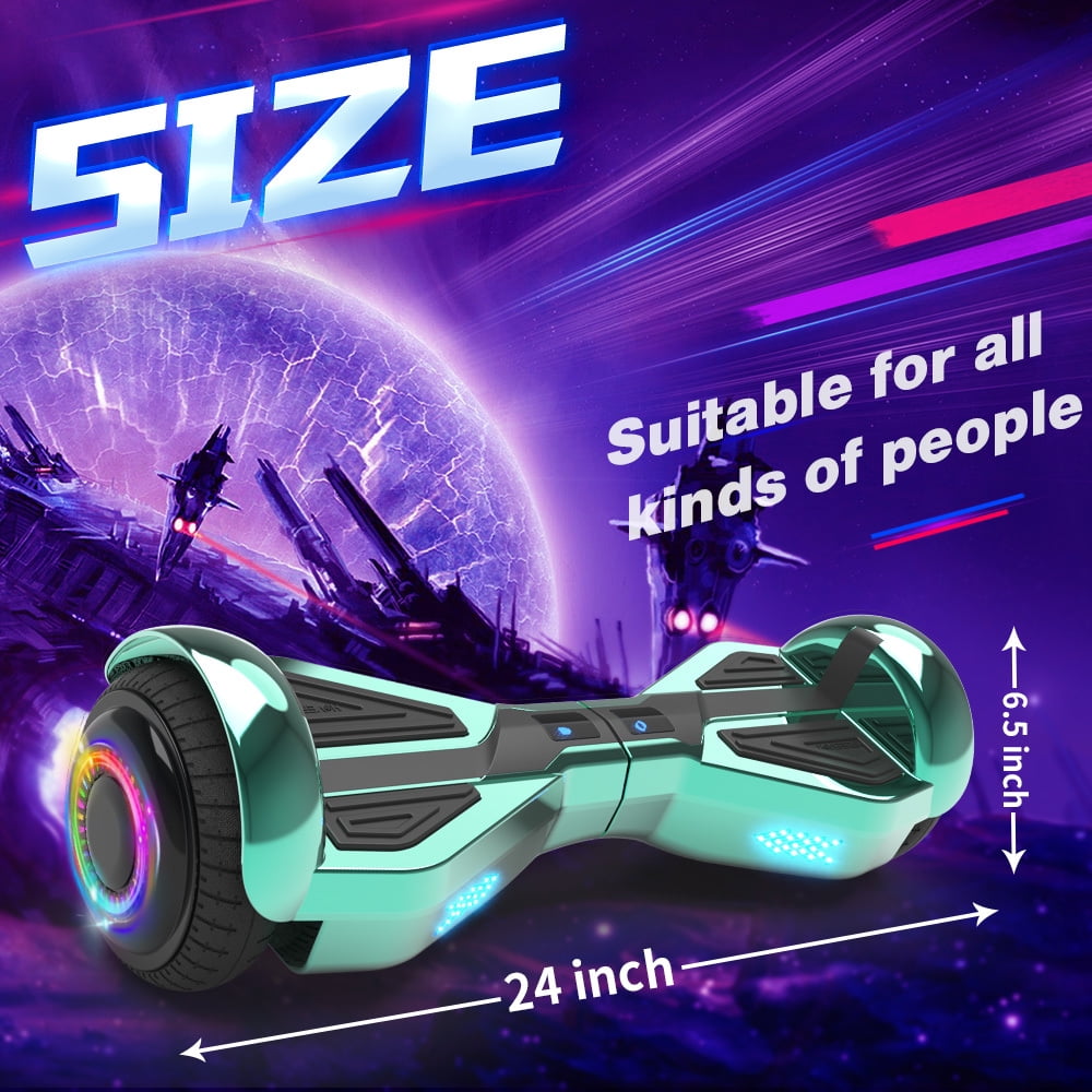 MOSTA All Terrain Self-Balance Scoote ,Electric Scooter Board for Kids & Adults with Bluetooth and Led Lights,6.5 inch,165 lbs capacity Perfect Gift