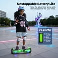 Off Road Electric Scooter with LED Lights & 400W Motor, Tcdjtc Hover Self-Balance Scooter for Kids Board, Electric Scooter with Bluetooth Speakers, Kids Scooter with 9MPH Max Speed, All Terrain