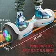 Hover Off Road Board Electric Scooter with LED Lights & 400W Motor, Kids Scooter with 9MPH Max Speed, Electric Scooter with Bluetooth Speakers, Tcdjtc Self-Balance Scooter for Kids