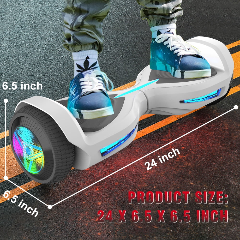 MOSTA All Terrain Self-Balance Scoote ,Electric Scooter Board for Kids & Adults with Bluetooth and Led Lights,6.5 inch, 9 Miles Max 165 lbs capacity Perfect Gift
