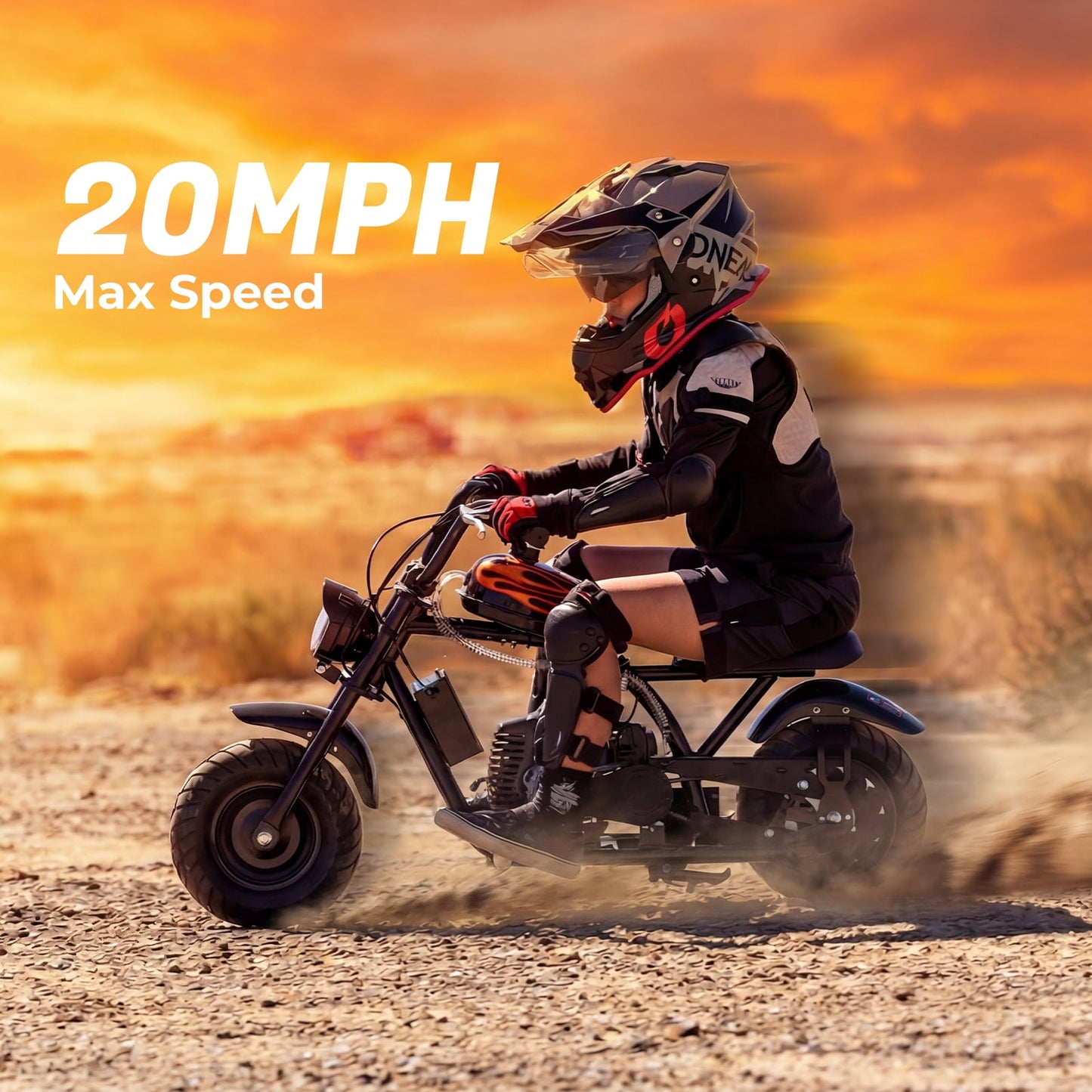 Aoemoe 40cc Dirt Bike up to 18 mph, 27 Miles Long Range, Max 165 Lbs, BLACK