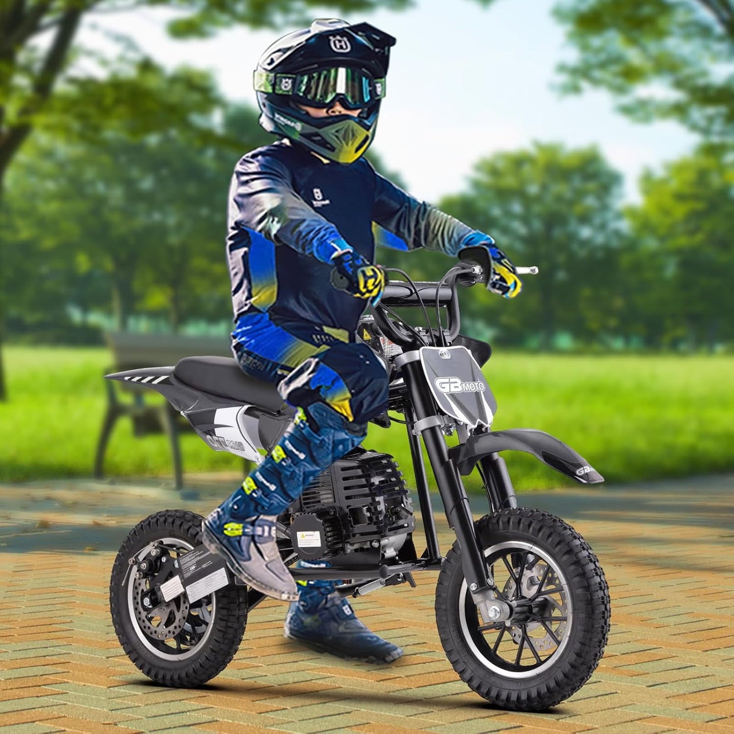 Arshin 50cc 2-Stroke Gas Dirt Bike - 20 MPH Max Speed,Disc Brakes,Perfect Youth & Adult Beginner Pit Bike(Black)