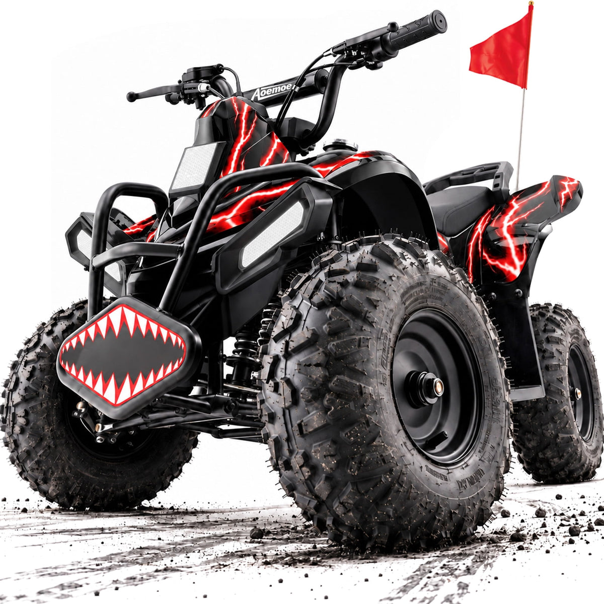 40cc Kid Gas ATV, Gas Powered 4 Wheeler for Kid 6+, 4-Stroke Beginner ATV, Up to 15 MPH, Adjustable Speed, Safety Switches, Front & Rear Brakes - Red