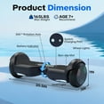 Tcdjtc Self-Balance Scooter for Kids, Electric Scooter with Bluetooth Speakers, Hover Off Road Board Electric Scooter with LED Lights & 400W Motor, Kids Scooter with 9MPH Max Speed