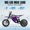Electric Dirt Bike for Kids, Tcdjtc Electric Motorcycle with 15.5MPH Max Speed, Electric Bike for Kids, Kids Electric Dirt Bike with 23.6 Miles Max Range, Kids Electric Motorcycle with 500W Motor