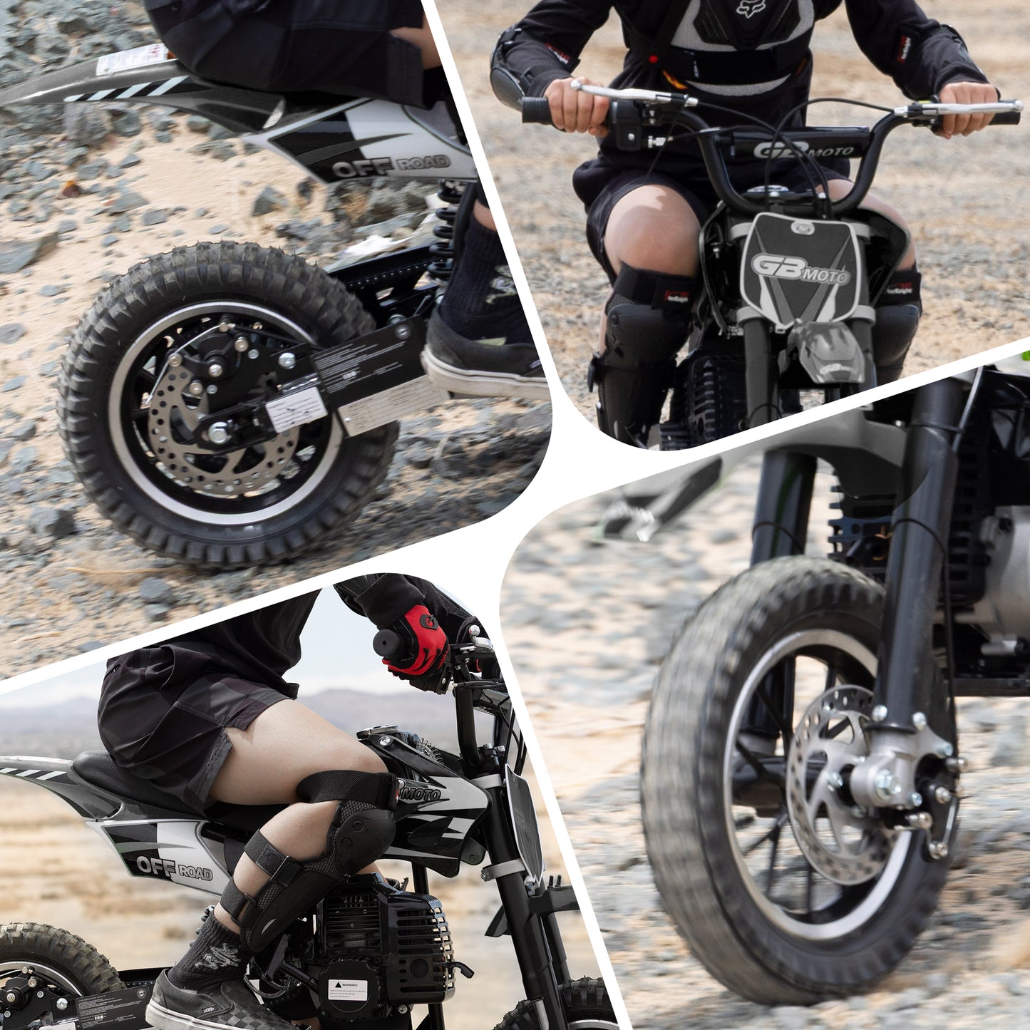 QEASET 49CC Dirt Bike, Mini Bike 2-Stroke Gas Powered off Road with Max Speed 20MPH, Pull Start