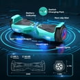 Off Road Electric Scooter with LED Lights & 400W Motor, Tcdjtc Hover Self-Balance Scooter for Kids Board, Electric Scooter with Bluetooth Speakers, Kids Scooter with 9MPH Max Speed, All Terrain