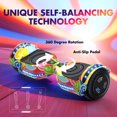 Electric Scooter with Bluetooth Speakers, Hover Off Road Board Electric Scooter with LED Lights & 400W Motor, Kids Scooter with 9MPH Max Speed, Tcdjtc Self-Balance Scooter for Kids