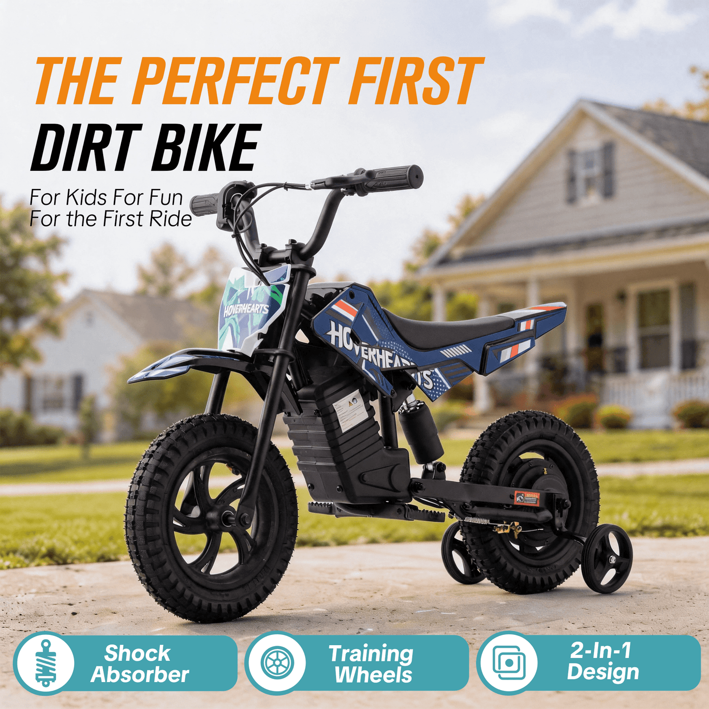 Aoemoe 120W 25.2V 2.6Ah Battery, Electric Dirt Bike, 6.2 MPH Max Speed, Gifts for children, Blue