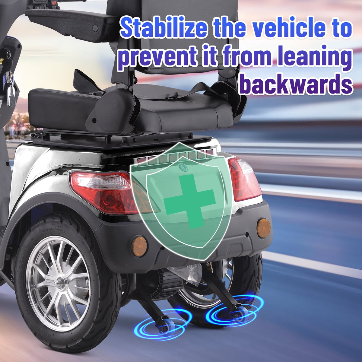 Mobility Scooter for Seniors & Adults,500lbs Capacity,Heavy Duty 4 Wheel Electric Scooter,800W Motor,31 Miles,Speed Adjustable,Full Accessories(Silver)
