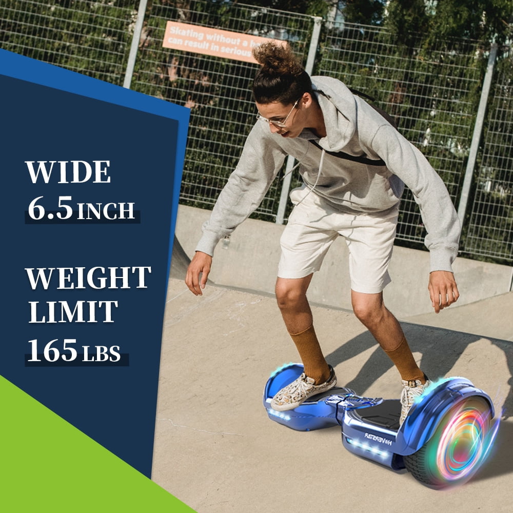 Mosta Hover Electric Scooter Board for Kids & Adults, 9 mph & 9 Miles All Terrain Self-Balance Scooter with Bluetooth and Led Lights,6.5 inch,165 lbs capacity,LED Light,Perfect Gift