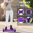 Off Road Hoverboards with Bluetooth, Tcdjtc Self Balancing Scooter with LED Lights, 6.5" Tires