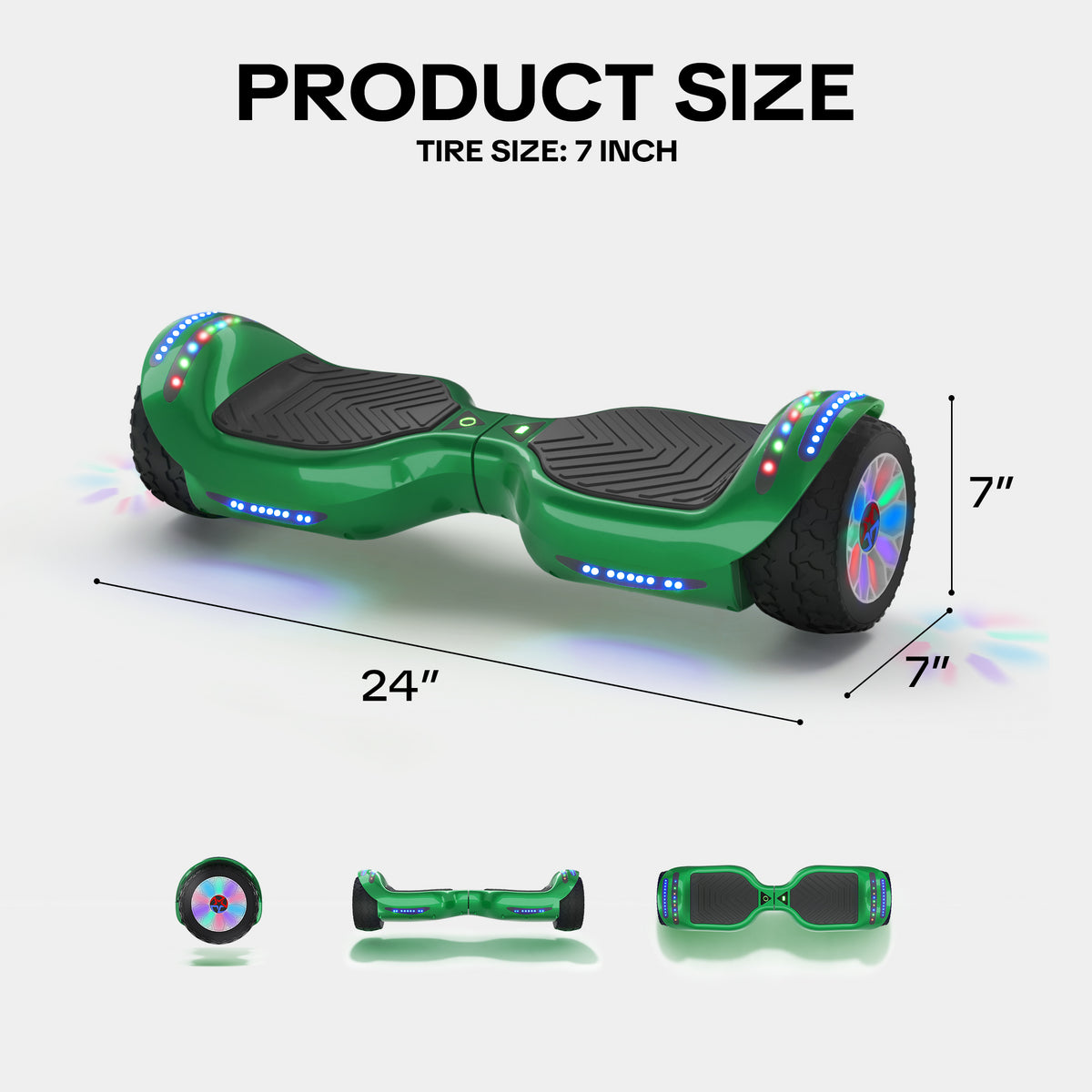 MOSTA All Terrain Self-Balance Scoote ,Electric Scooter Board for Kids & Adults with Bluetooth and Led Lights,6.5 inch,165 lbs capacity Perfect Gift