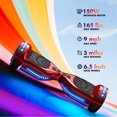 Electric Scooter with Bluetooth Speakers, Hover Off Road Board Electric Scooter with LED Lights & 400W Motor, Kids Scooter with 9MPH Max Speed, Tcdjtc Self-Balance Scooter for Kids
