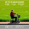 Tcdjtc Mobility Scooters for Seniors, Electric Scooter with Seat, 4 Wheels Motorized Scooter for Adults, Foldable Mobility Scooter with 300LBS Capacity, Lightweight Electric Wheelchair